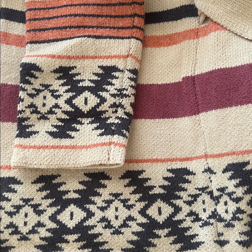 NWT Nekane Southwestern Aztec Belted Cardigan Sweater M/L Boho Western - Picture 9 of 12